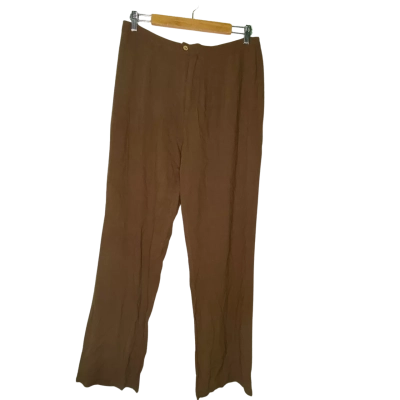 All About Eve Womens  Size 14 Straight Leg Pants Brown 