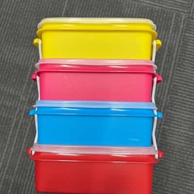 Tupperware x4 Stackable Containers 