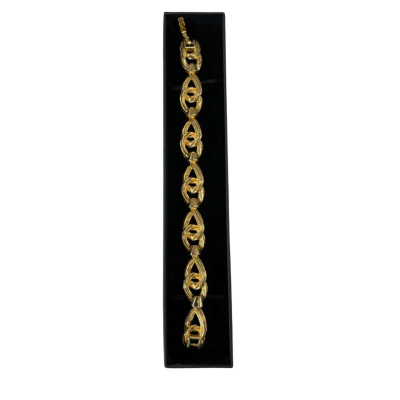 Bright Gold Toned Bracelet 18cm.