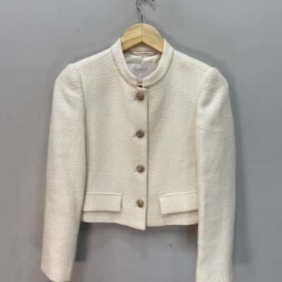 Goelia Womens Size XXS Blazer Cream / Off White / White 