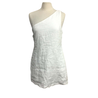 Nude Lucy Womens  Size XL Amani Linen One Shoulder Dress 