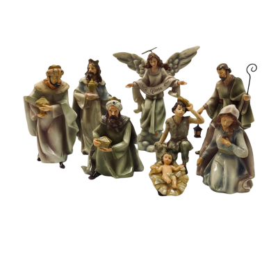 Timeless Vintage 8 Piece Nativity Set – Perfect for Christmas Display! #VintageNativity #ChristmasDecor #Collectibles