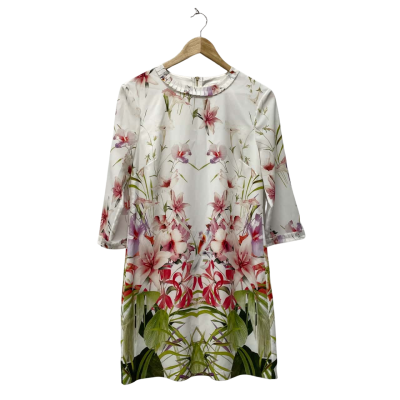 Ted Baker Womens  Size 2 Floral Dress Floral / Off White 