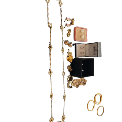  Womens Brooch / Earrings / Necklace Gold 