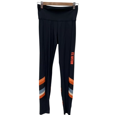 P.E Nation Tights with orange & grey stripes