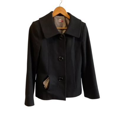 “Table Eight” - Womens Black wool blend jacket - Size 8 Black  