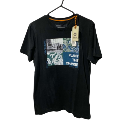 Timberland Mens Tee  Size M Black /Print
