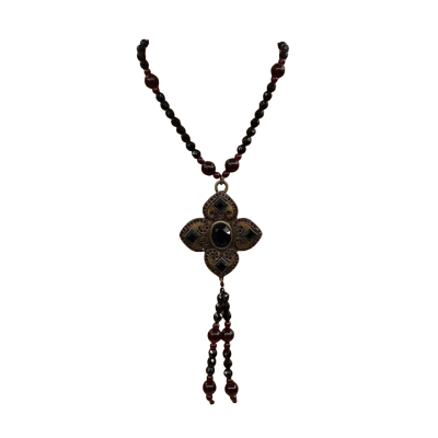 Peter Lang Womens Beaded Necklace Black  