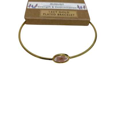 Lisa Angle Pressed Birth Month  Women's Bangle Gold - RRP $51.99