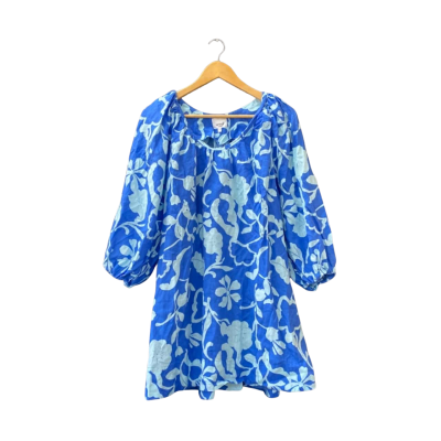 Seed Size 8 Casual Dress Blue/Floral/Pattern 