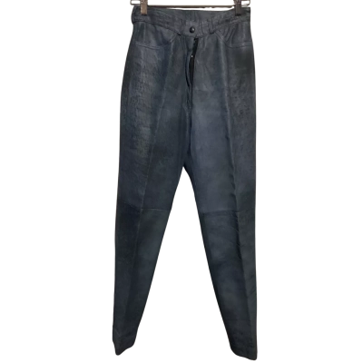  Unisex  Size 10 vintage Leather Pants Blue 