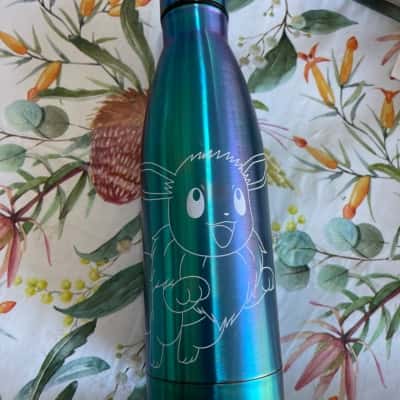 133 Pokémon, 2022 made in China stainless steel water bottle, holographic colour carved figurine (b28)