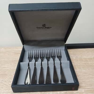 Vintage Stanley Rogers 6 sterling steel Dessert Forks