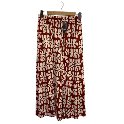 Sportsgirl Womens  Size 6 Casual Pants Maroon / Off White 