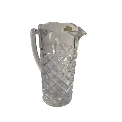 Vintage Kristal Small Pitcher or Creamer Diamond Cut Pattern Approx 16 x 13cm