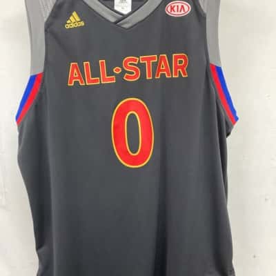 All star NBA Mens  Size XL Jersey Black  / Grey / Red 