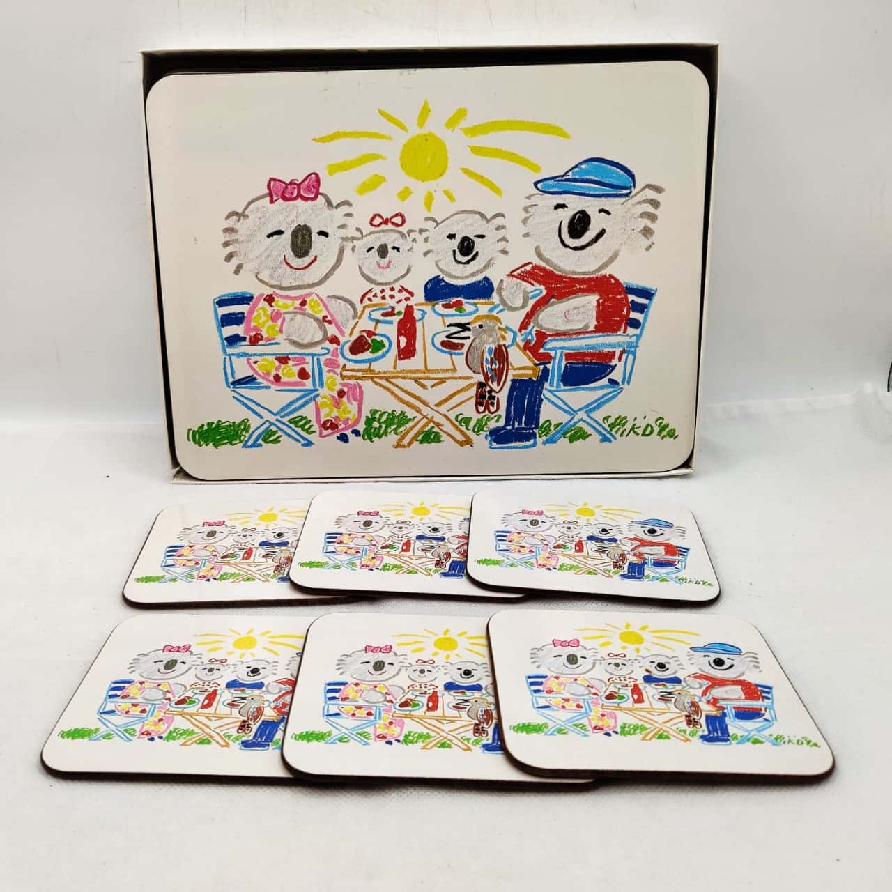 Jason place mat  6点セット Ken Done Coaster And Place Mat Set - Six Place Mats & Six Coasters