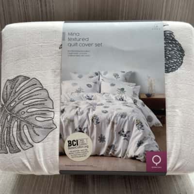 MINA Textured Quilt Cover Set QB