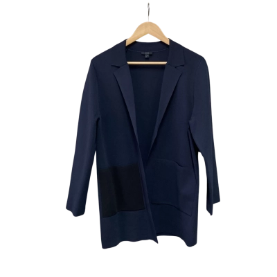 COS Womens  Size S Knit Open Jacket Navy Blue 