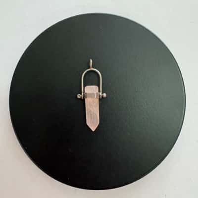 Pale Rose Quartz Hexagonal Pendant