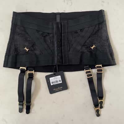 Honey Birdette Womens  Size S RENEE Suspender Black NEW with Tags