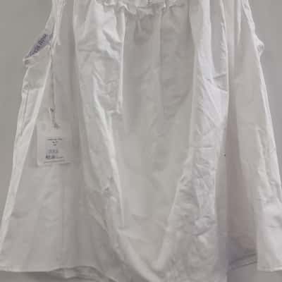  Womens  Size XL Shoestring Strap Top White 