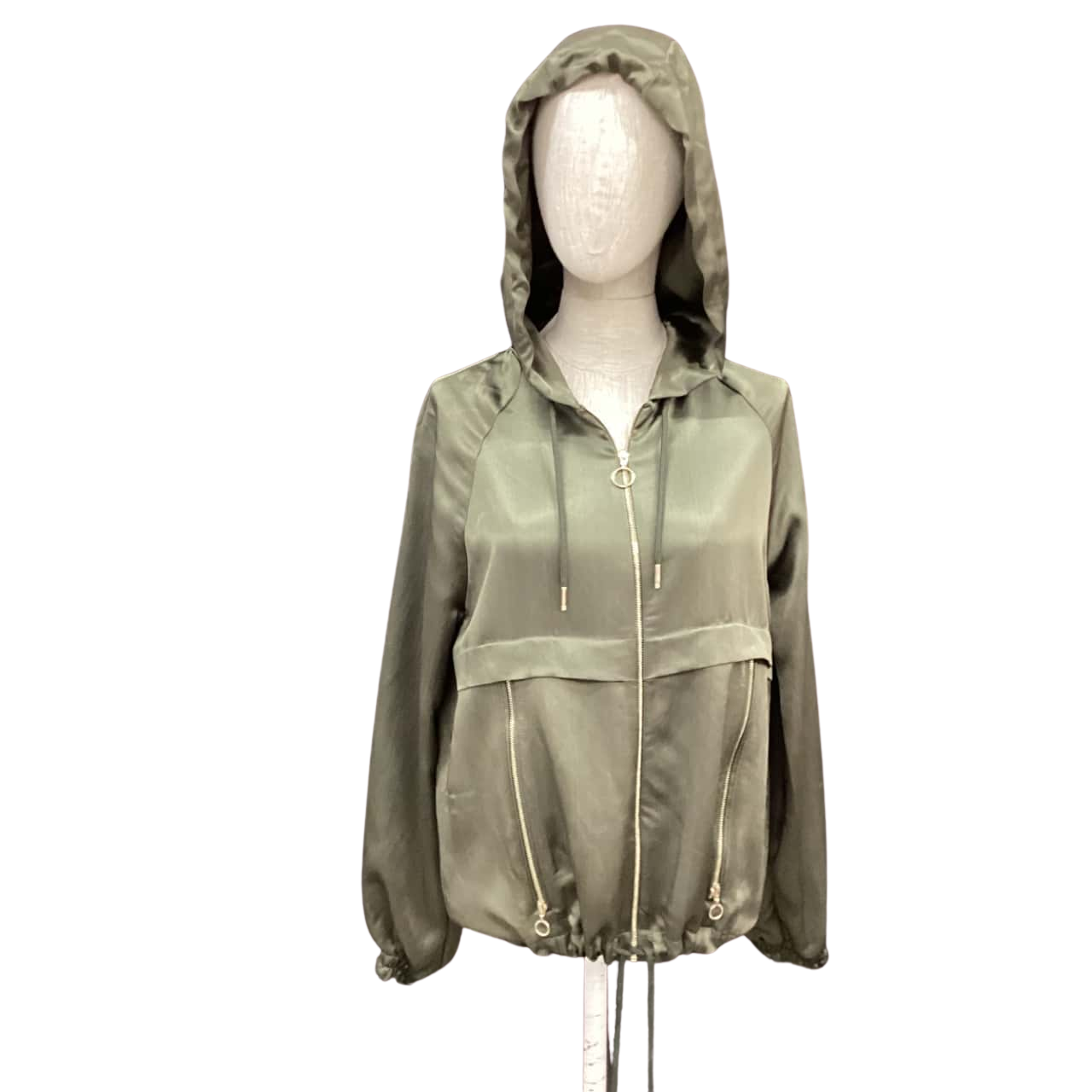 Zara Womens Size XS Bomber Jacket Khaki