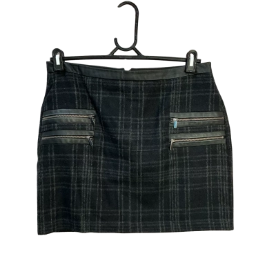 Witchery Womens  Size 12 A-Line Skirt Black  / Grey 