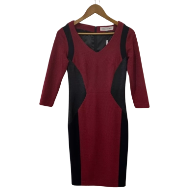 Howard Showers Size 6 Bodycon Dress Black/Maroon 