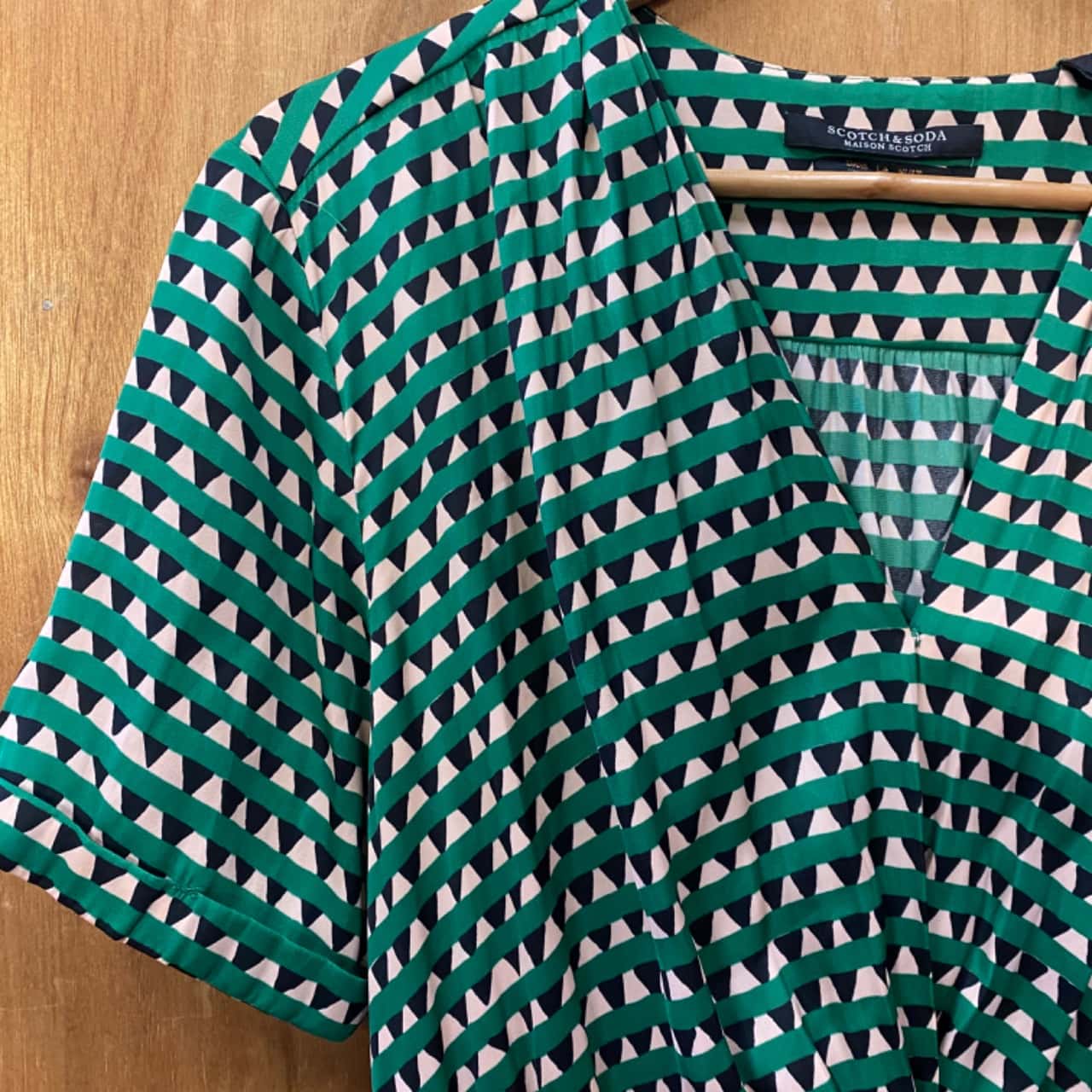Scotch & Soda Green/Patterned Wrap Maxi Dress Size XS(s) - Used Very Good |  Salvos Stores