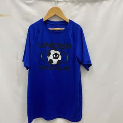 Under Armour Kids Sports Tee Size M Blue 