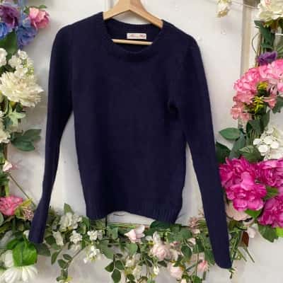 Alannah Hill Womens  Size 8 Jumper Navy Blue 