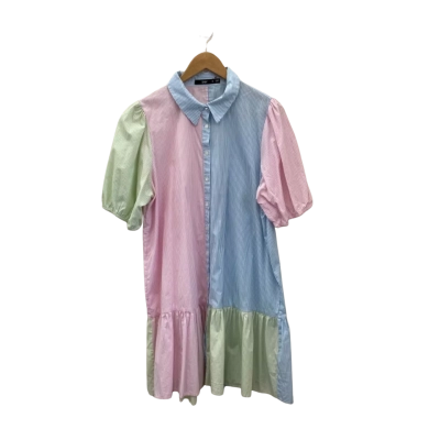 Sportsgirl Womens  Size 18 Shirt Dress Blue / Green / Pink  / Striped 