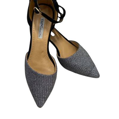 Towing ‘Love’ Womens  Size 7 evening Heels Black  / Silver 