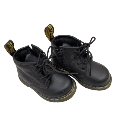 Dr Martens - Infant 1460 Soft Black Leather Boots with Side Zip
