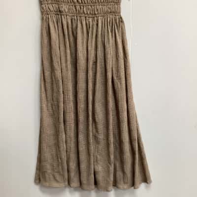 Seed Womens  Size 6 Maxi Skirt Brown / Checked / White (i)