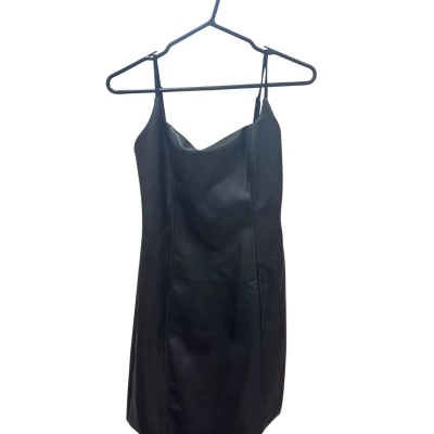 White Fox Womens  Size M Black Dress Hurt my pride pu mini dress 