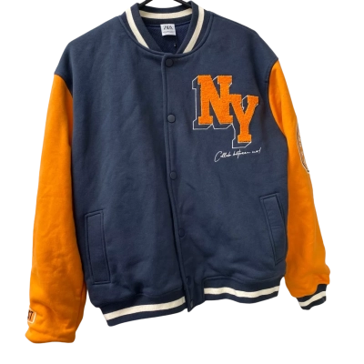 Zara Blue Orange  Varsity Jacket Size S 