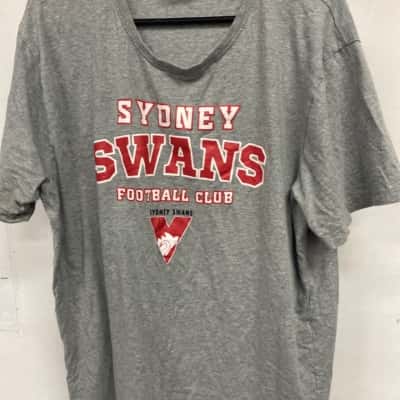 Sydney Swans AFL Mens  Size XXL Short Sleeve T-shirt Grey 