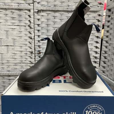 Blue Steel Mens Work Boots Black  Sz USA 8