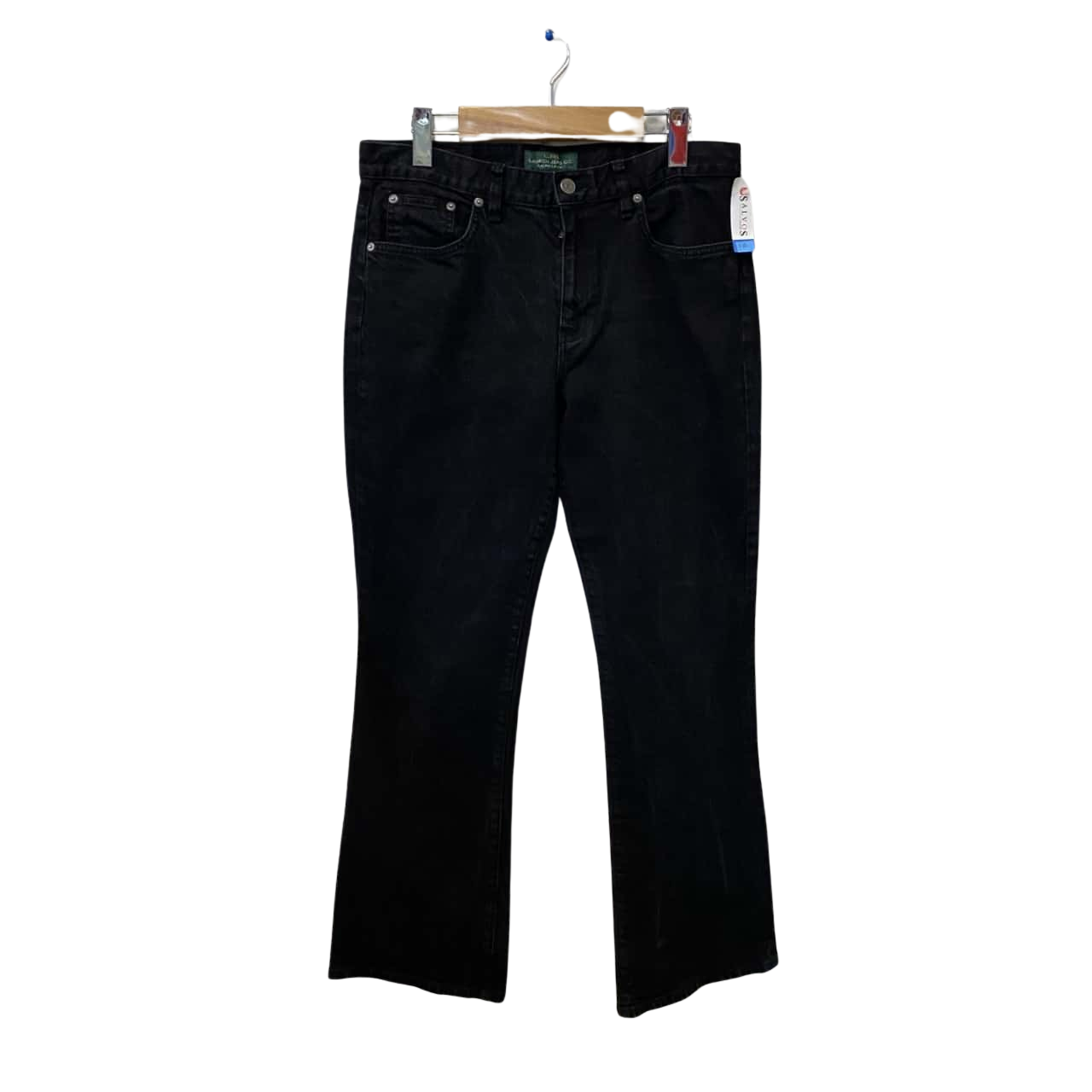 Ralph Lauren Wide Leg Jeans Size 12 Black (s)