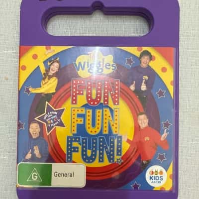 DVD of The Wiggles: Fun, Fun, Fun! Over 130 min of program to watch. Entertaiment for children.Cover and DVD disc in good condition(B27)