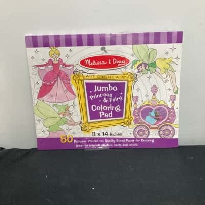 NEW - Melissa & Doug Jumbo Princess & Fairy Coloring Pad