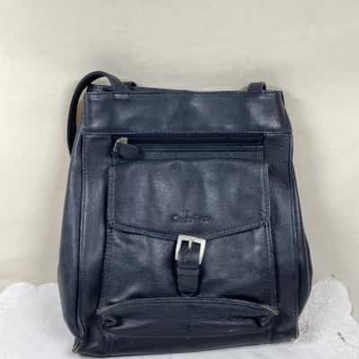 Cobb & Co Womens Handbag Navy Blue Bucket Bag