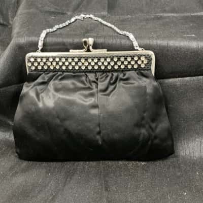 Vintage 1950s Valse de Vienne Black Evening Bag