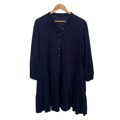 French Connection Womens  Size 12 Long Sleeve Dress / Mini Dress Navy Blue 