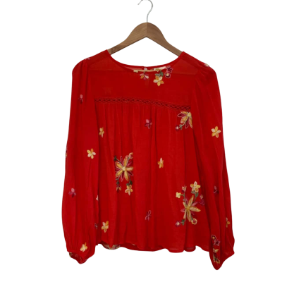 Fig and Flower Medium Red Shirt