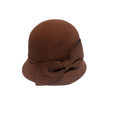 Jendi Womens 1920s-style cloche hat Size M Burnt Orange 