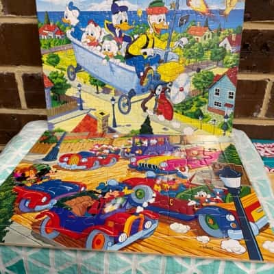 Set Of 4 Vintage Disney Jigsaw Puzzles - Donald Duck