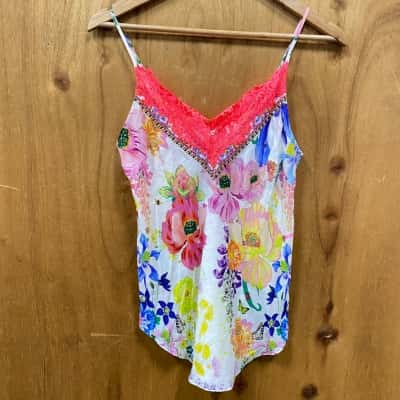 Camilla Floral Silk Camisole Size XS 